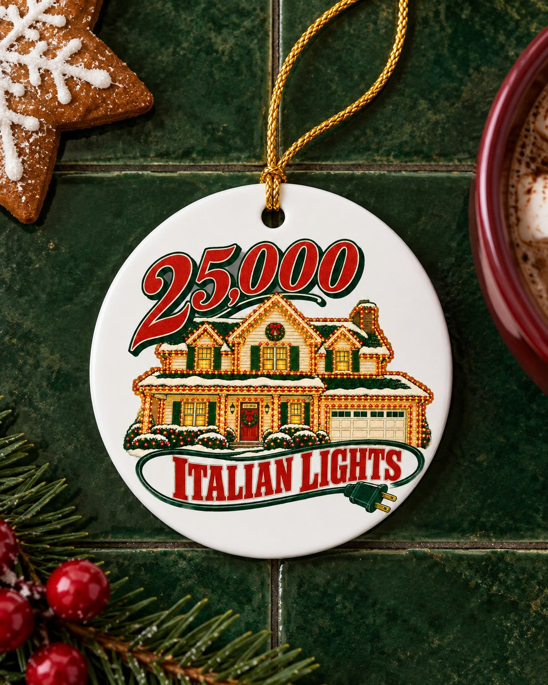 Italian Lights House Ceramic Ornament main photo