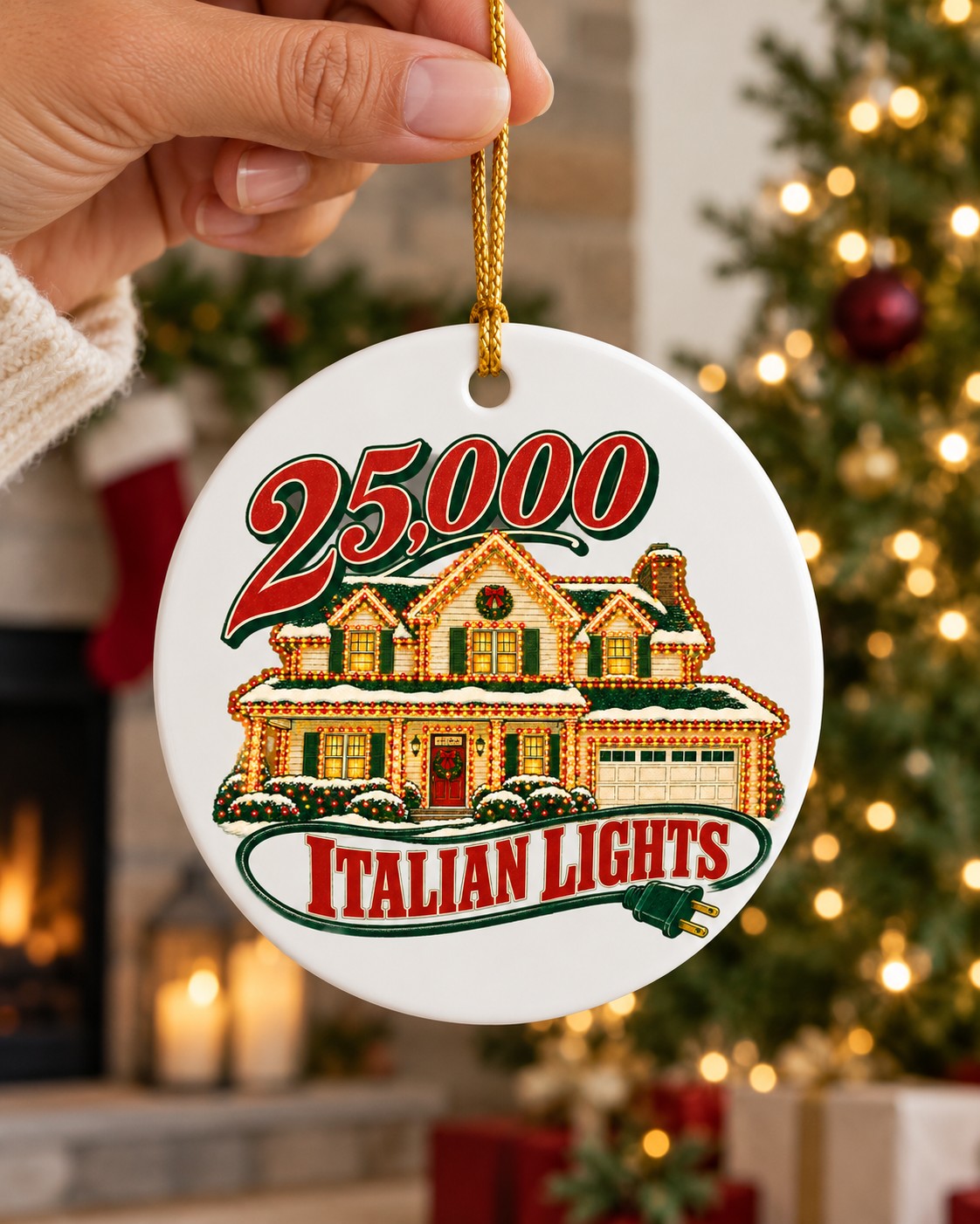Italian Lights House Ceramic Ornament main photo