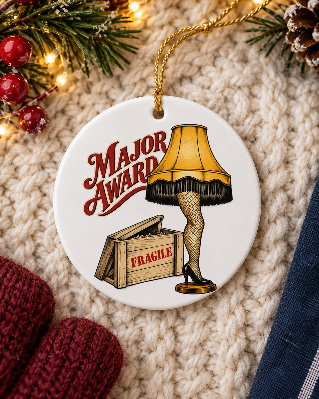 Major Award Leg Lamp Ceramic Ornament main photo