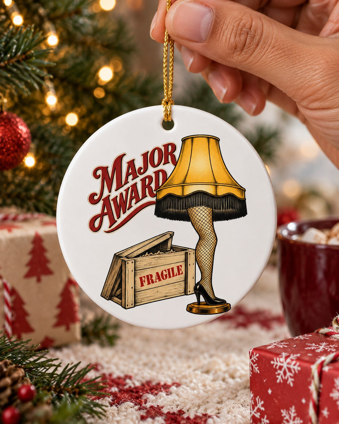 Major Award Leg Lamp Ceramic Ornament main photo