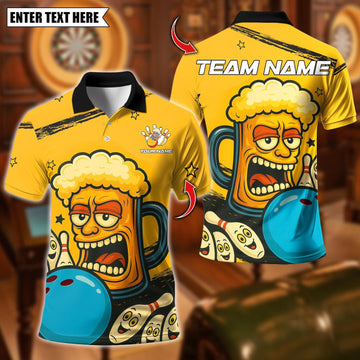 Personalized Beer With Bowling Polo Shirt