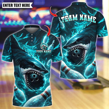 Personalized Bowling Shark Do Do Do Multicolor Polo Shirt