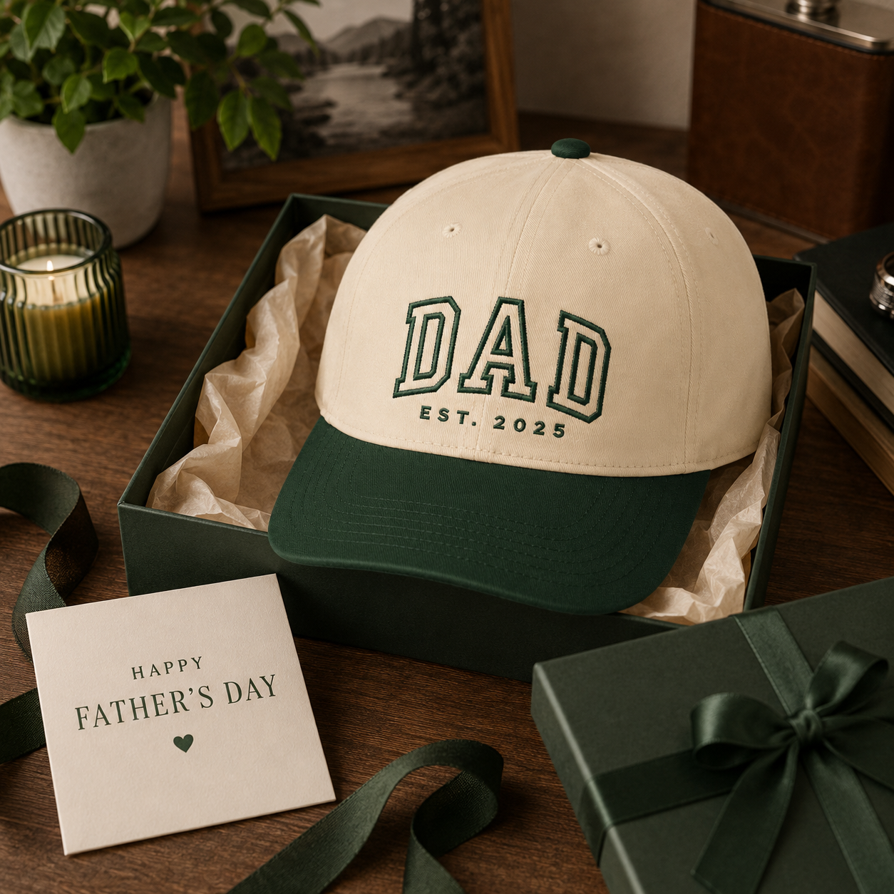 Custom Fathers Day Dad Est Hat Personalized Embroidered Gift for Dad