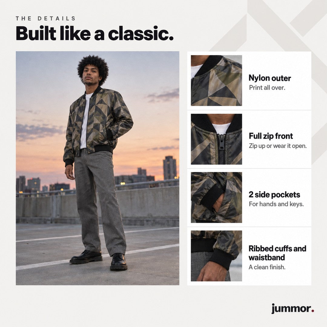 Bomber jacket details