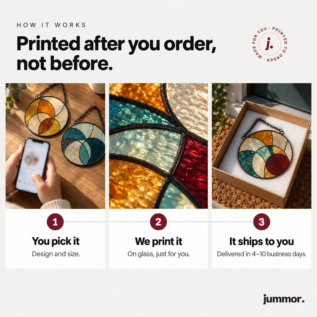 How your stained glass suncatcher is made and shipped