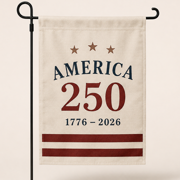 America 250th Garden Flag  Patriotic 1776–2026