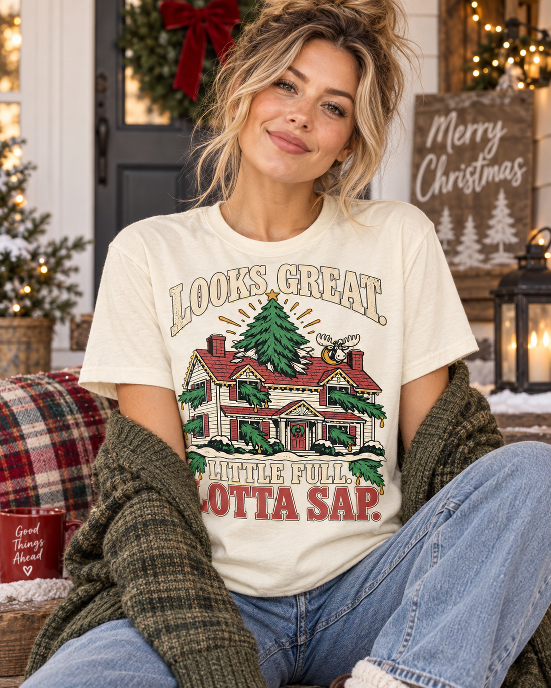 Looks Great Little Full Lotta Sap Vintage Graphic T-Shirt