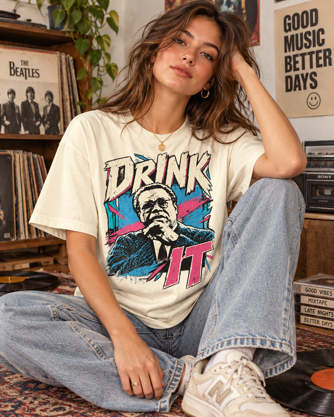 Drink It Vintage Graphic T-Shirt