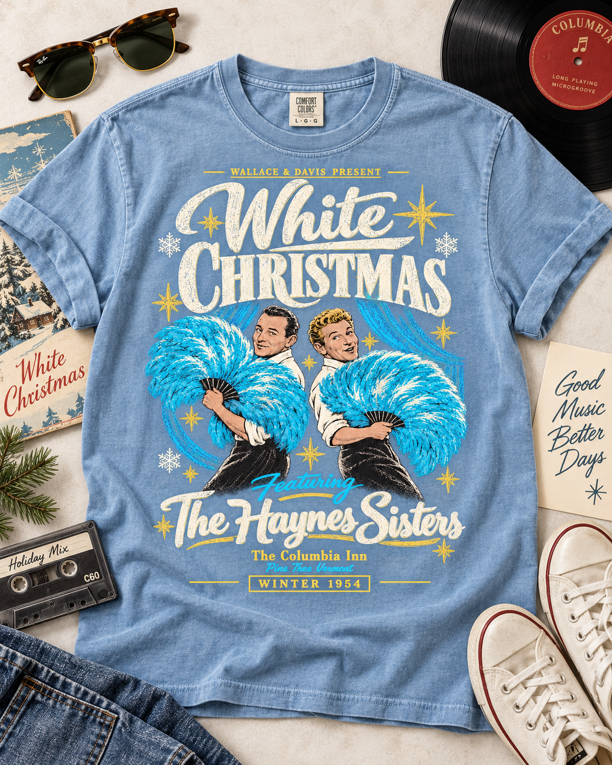 White Christmas Vintage Graphic T-Shirt