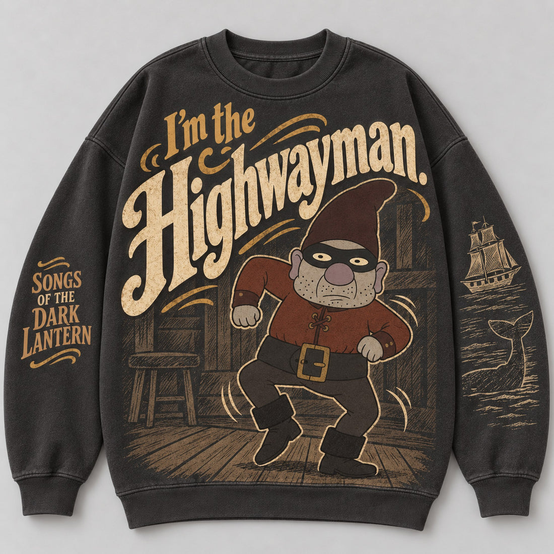 I'm the Highwayman all-over print sweatshirt front