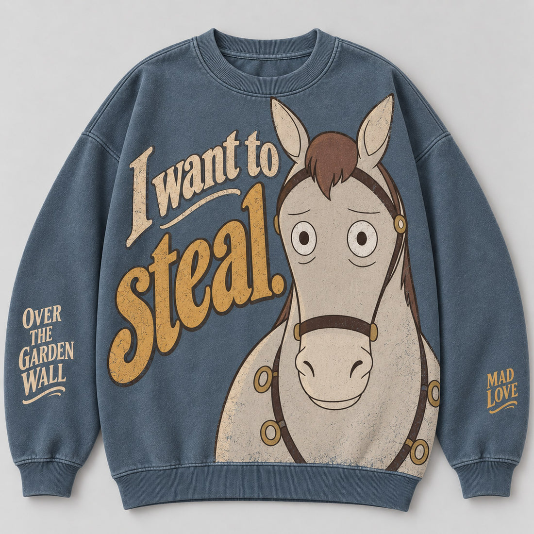 I Want to Steal horse all-over print sweatshirt front
