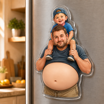 Custom Squishy Belly Fridge Magnet Personalized Photo Gift