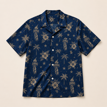 Liberty Tropical Patriotic Americana Hawaiian Shirt
