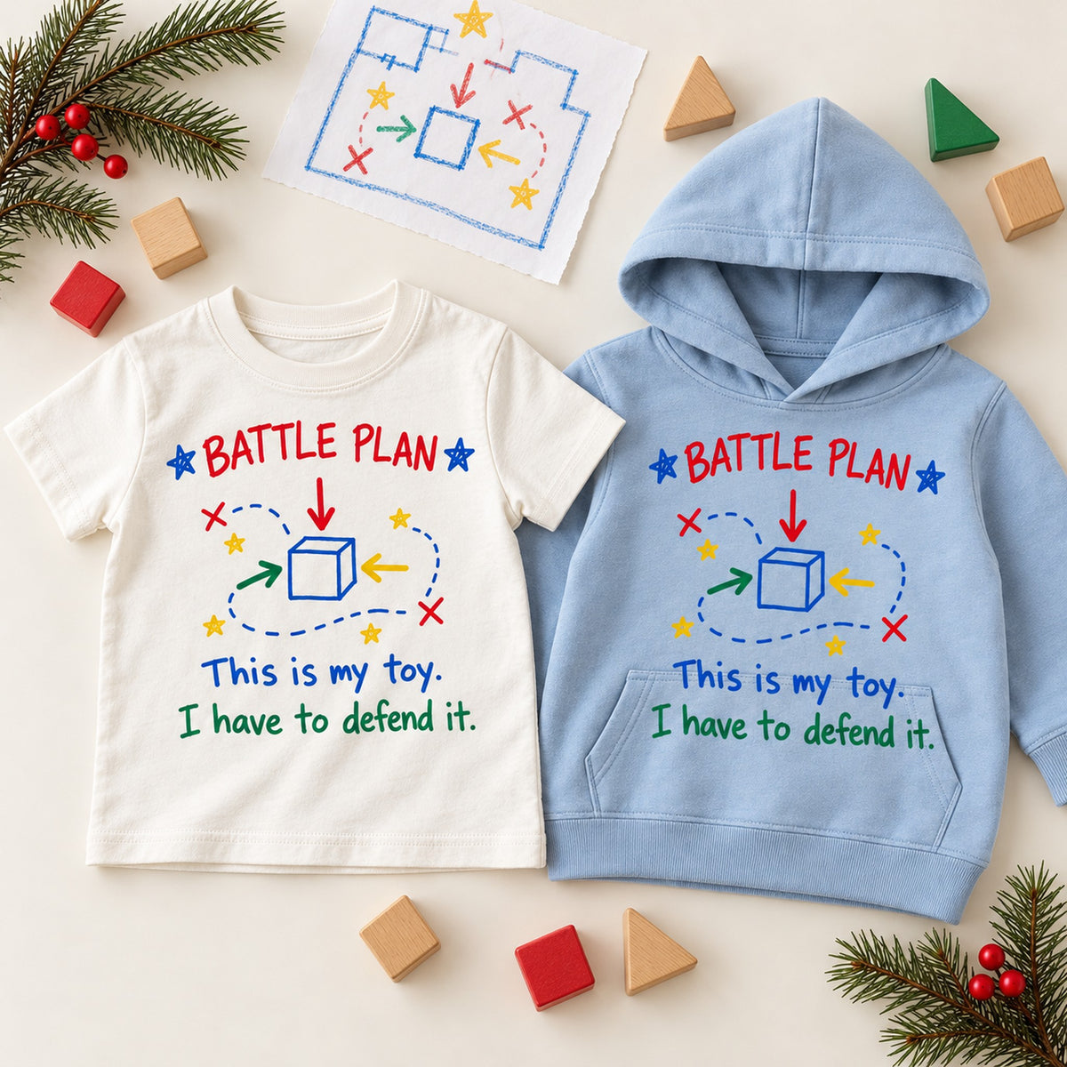 Battle Plan This Is My Toy Christmas Shirt, Matching Toddler & Adult Tee or Hoodie