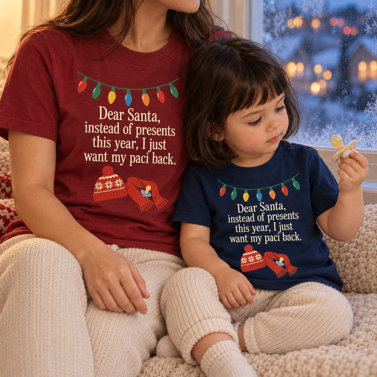 Dear Santa I Just Want My Paci Back Christmas Shirt, Matching Toddler & Adult Tee or Hoodie