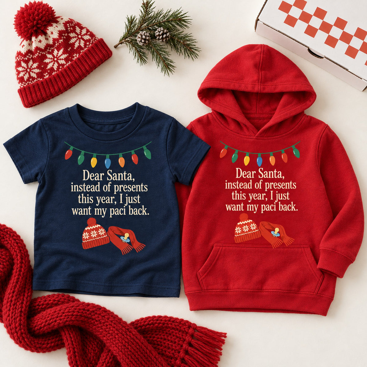Dear Santa I Just Want My Paci Back Christmas Shirt, Matching Toddler & Adult Tee or Hoodie