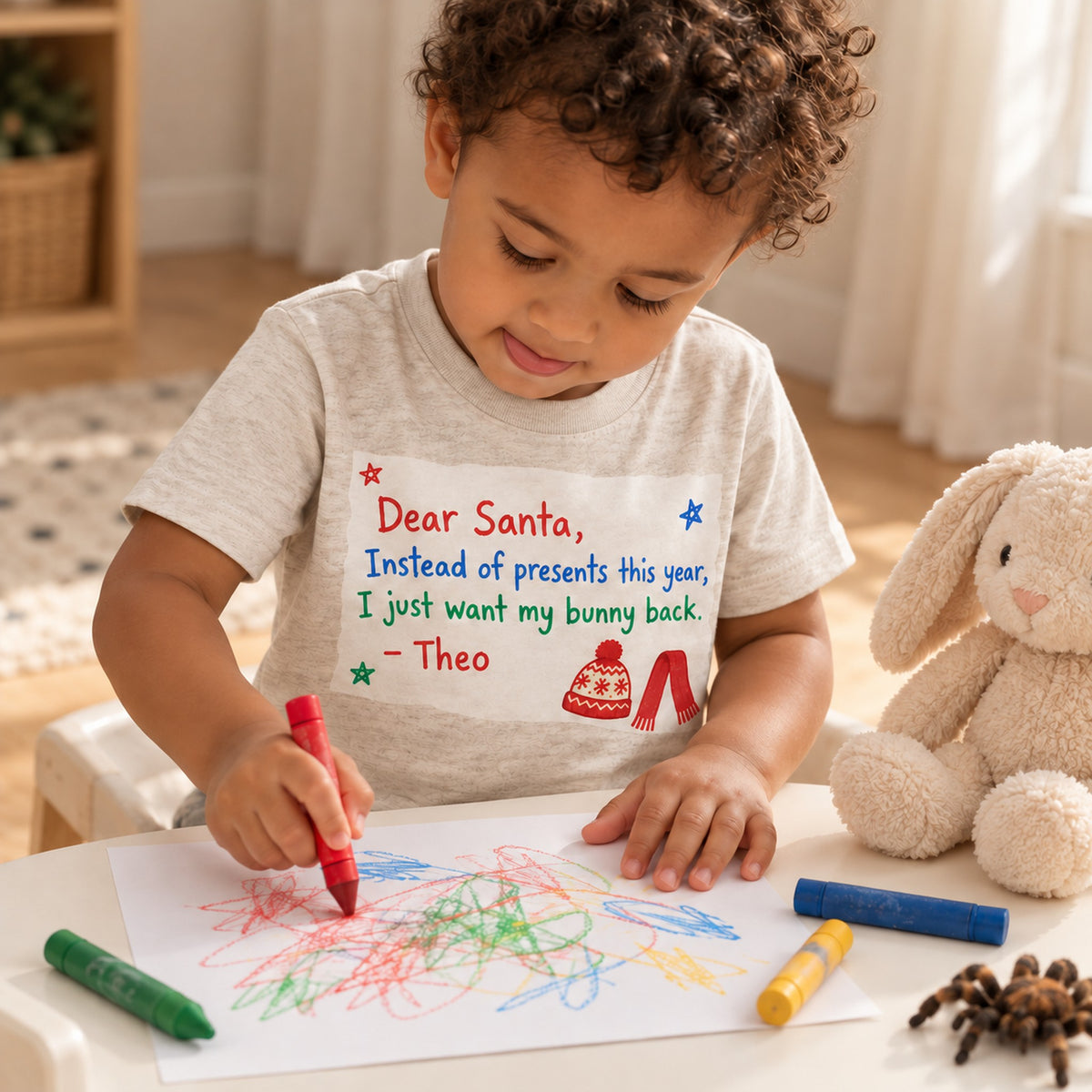 Personalized Dear Santa Letter Christmas Shirt, Matching Toddler & Adult Tee or Hoodie