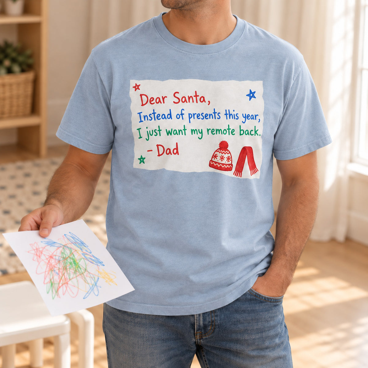 Personalized Dear Santa Letter Christmas Shirt, Matching Toddler & Adult Tee or Hoodie