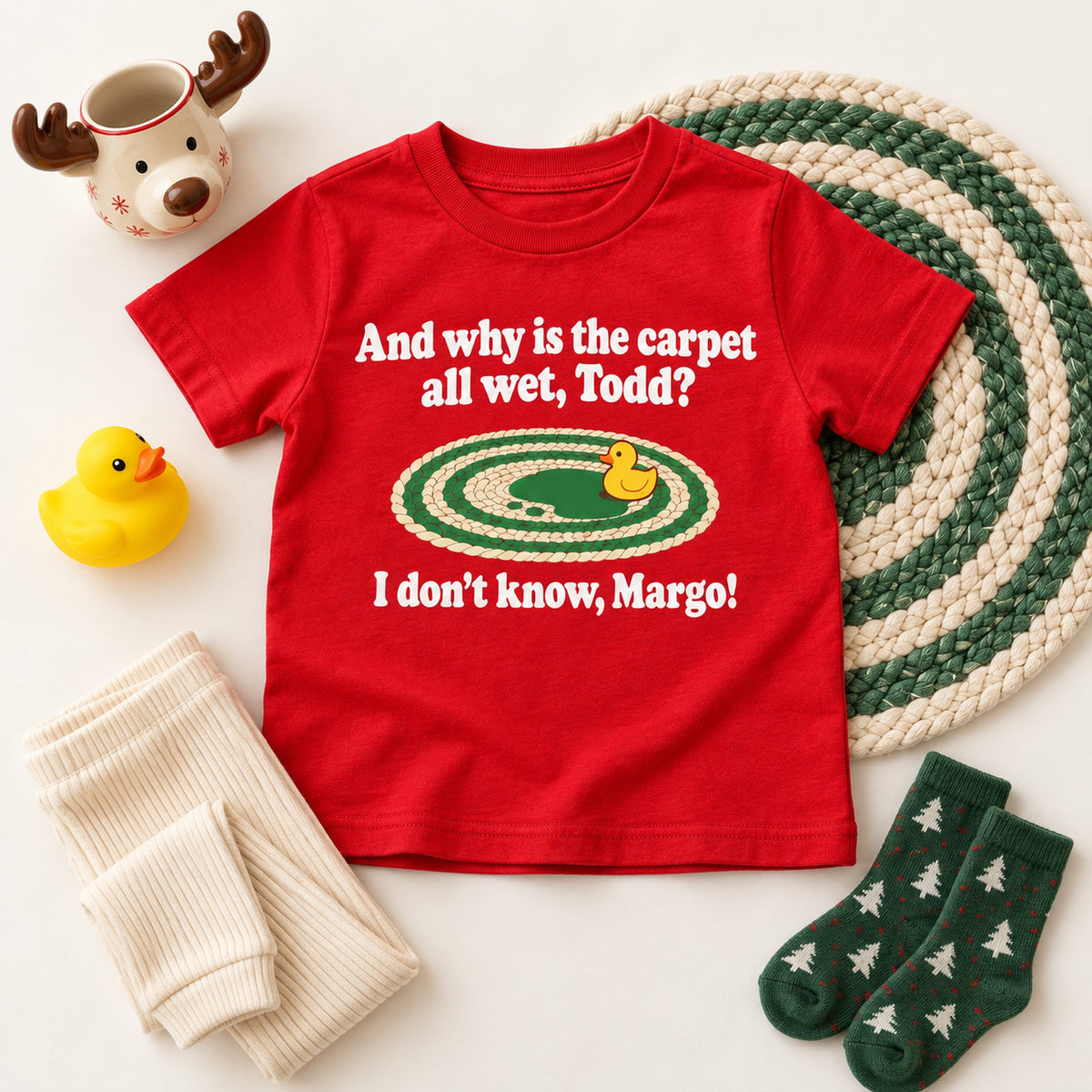 Why Is the Carpet All Wet Christmas Shirt, Matching Toddler & Adult Tee or Hoodie