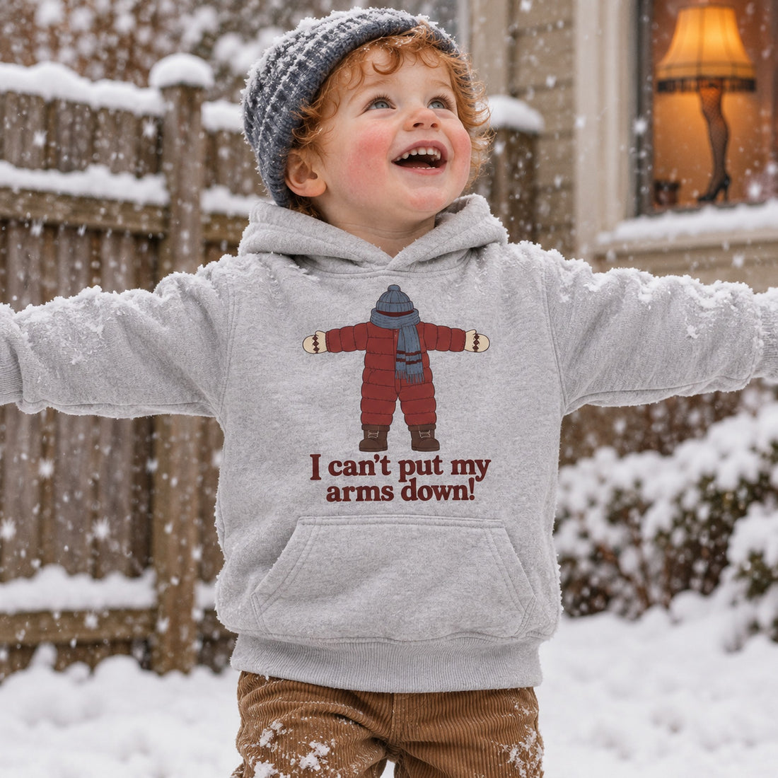 I Can't Put My Arms Down Snowsuit Christmas Shirt, Matching Toddler & Adult Tee or Hoodie