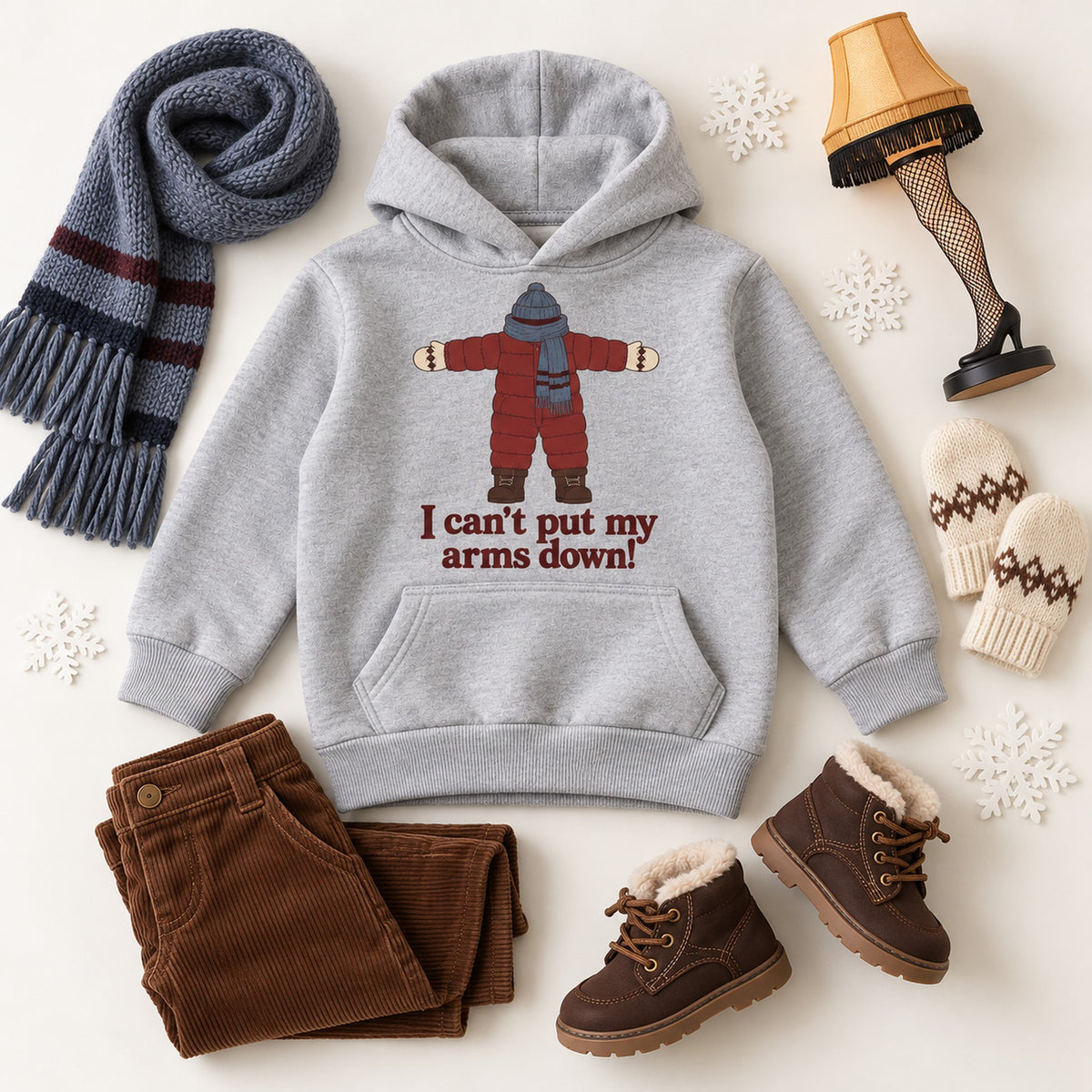 I Can't Put My Arms Down Snowsuit Christmas Shirt, Matching Toddler & Adult Tee or Hoodie