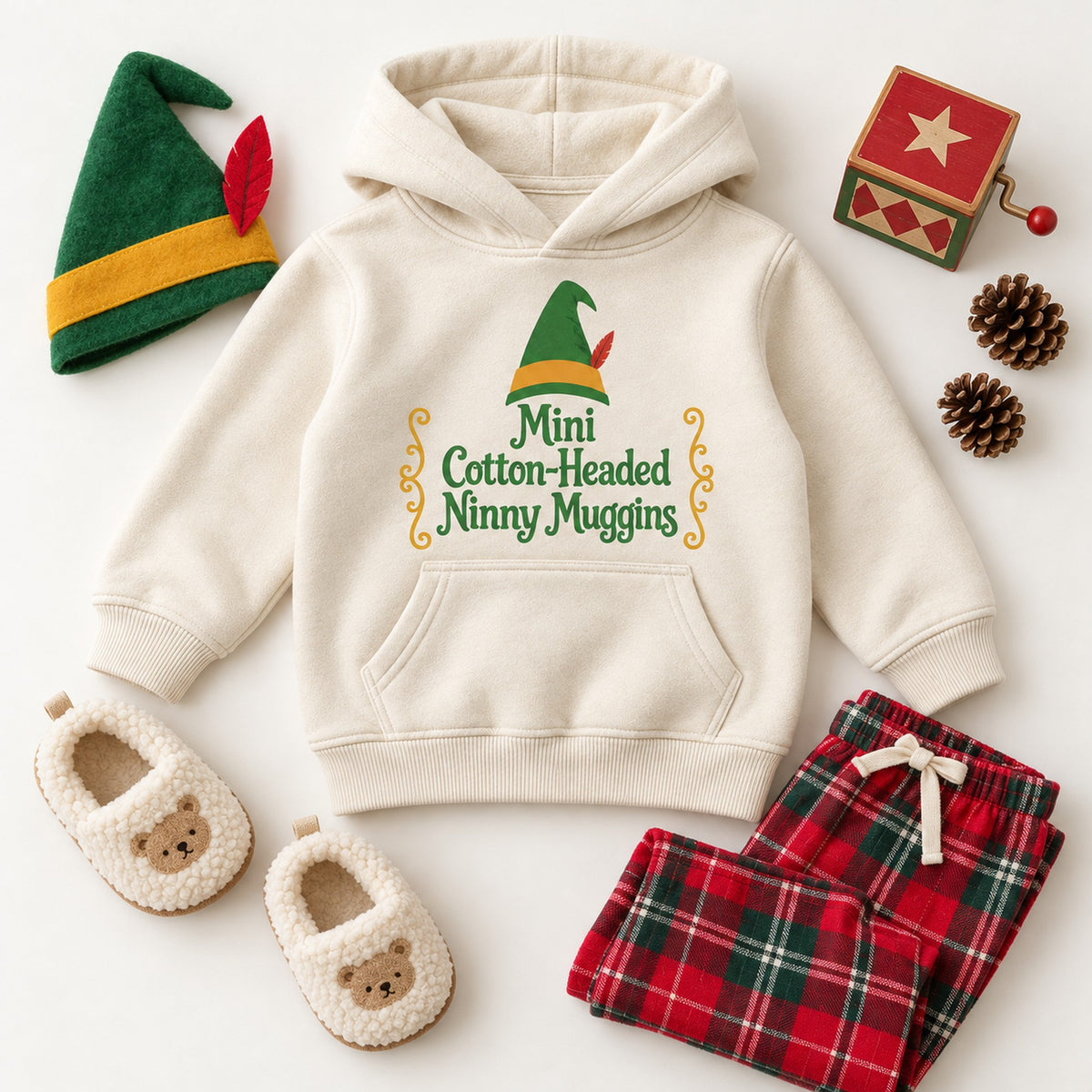 Mini Cotton-Headed Ninny Muggins Christmas Shirt, Matching Toddler & Adult Tee or Hoodie