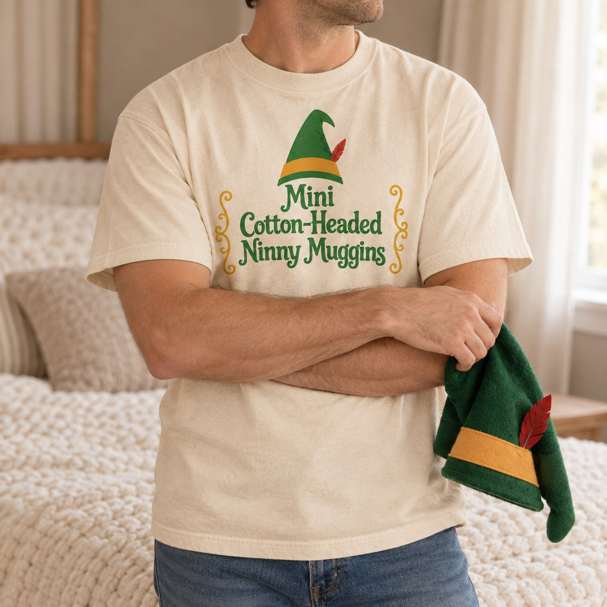 Mini Cotton-Headed Ninny Muggins Christmas Shirt, Matching Toddler & Adult Tee or Hoodie